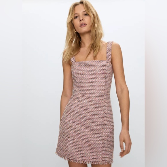 Babaton Dresses & Skirts - ✨NWT | Aritzia Babaton | Tweed TIMES Mini Dress Rainbow